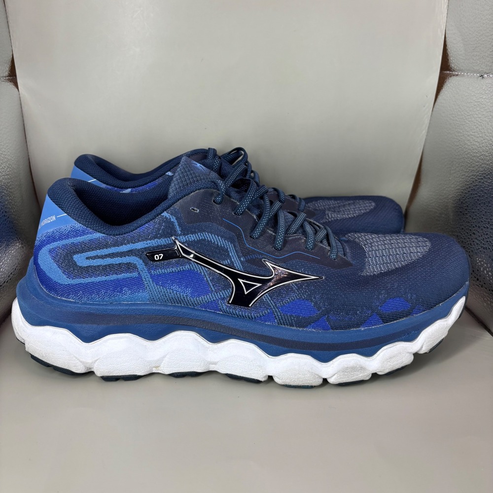Mizuno Wave Horizon 7 Mens Running Shoes Blue J1GC242603 Size 13